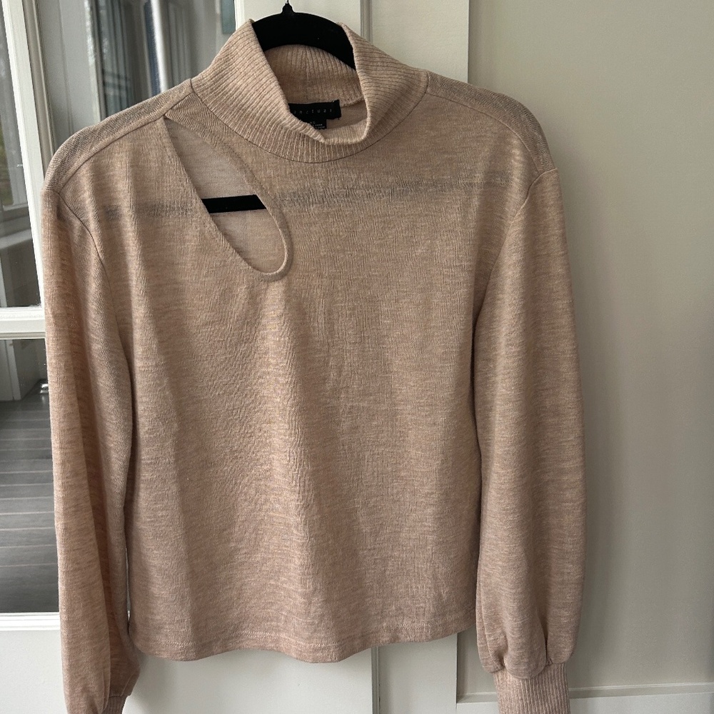 Sanctuary cutout mock neck top